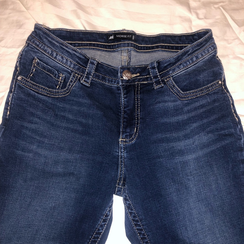 Flare Midrise Women's Jeans, Lee brand Dark Blue denim